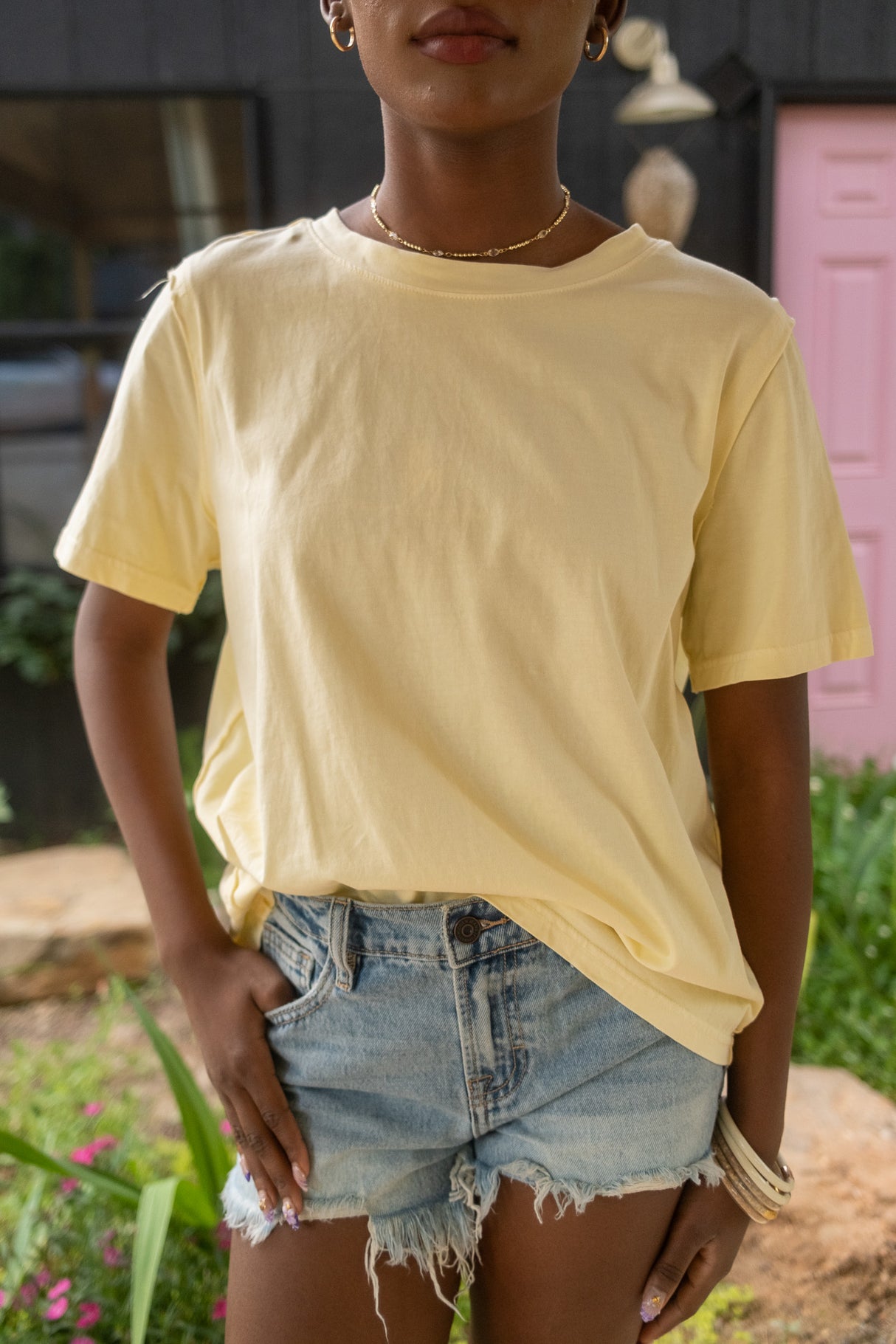 Pigment Washed Cotton Tee