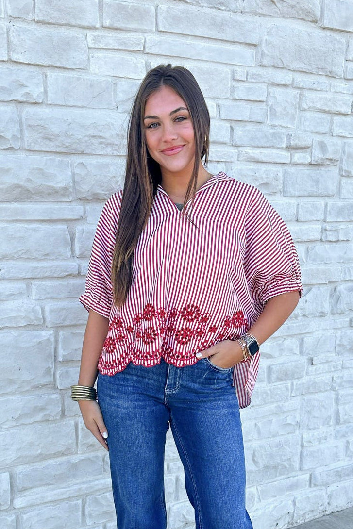 Cora Stripe Detail Blouse