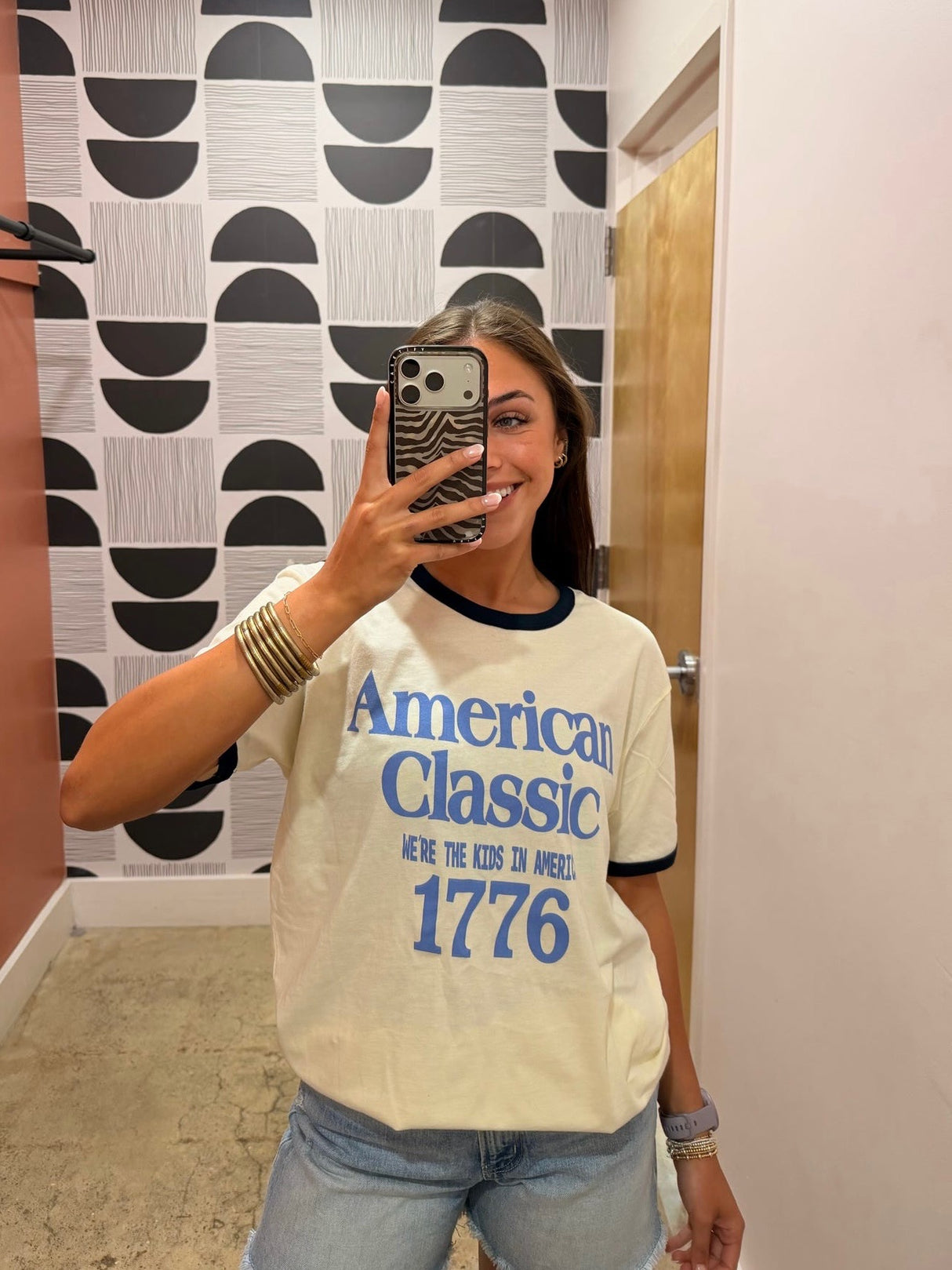 Kids In America Ringer Tee