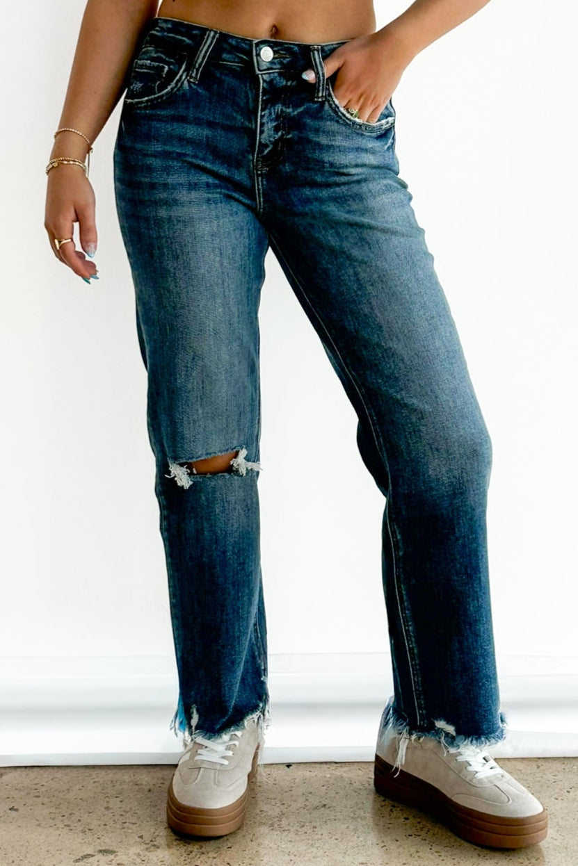 TOP-NOTCH HIGH RISE SLIME WIDE JEAN