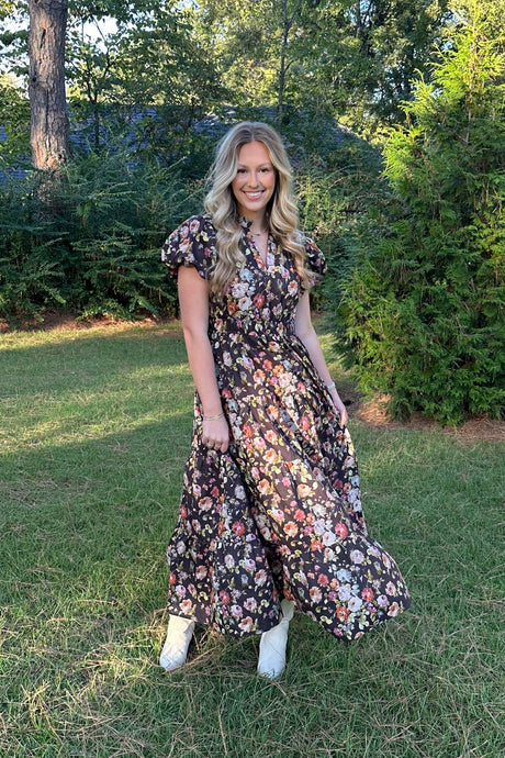 DEVON FLORAL MIDI DRESS