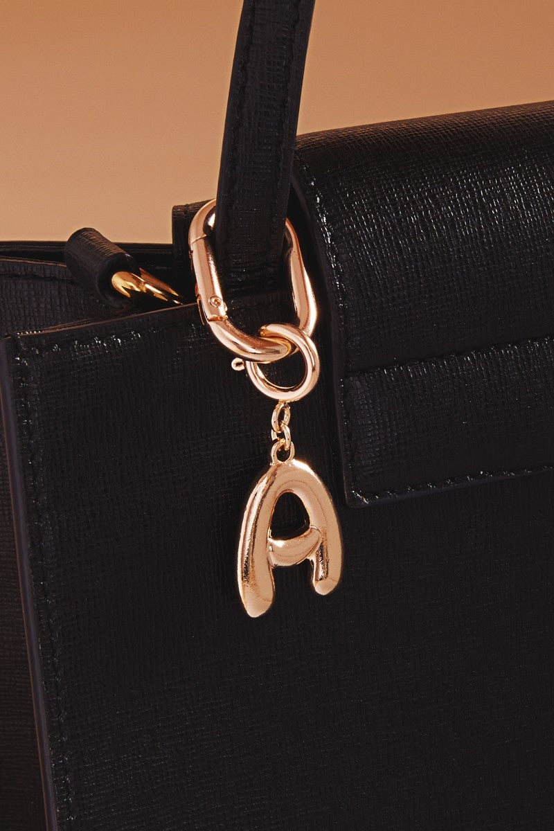 Initial Bag Charm Keychain