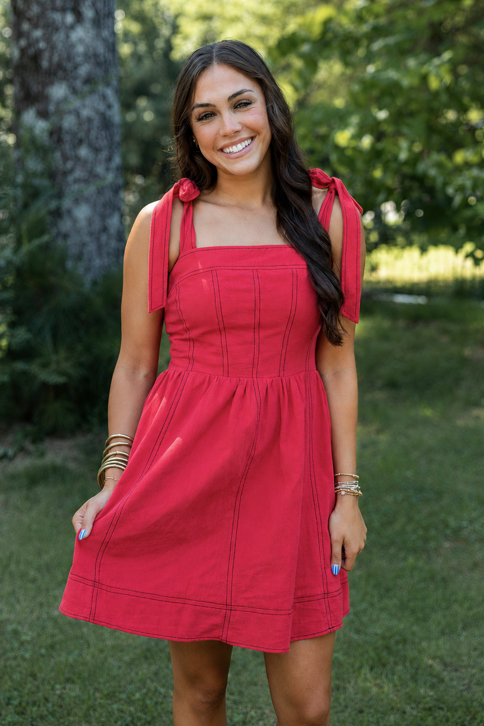 Tie Shoulder Dress
