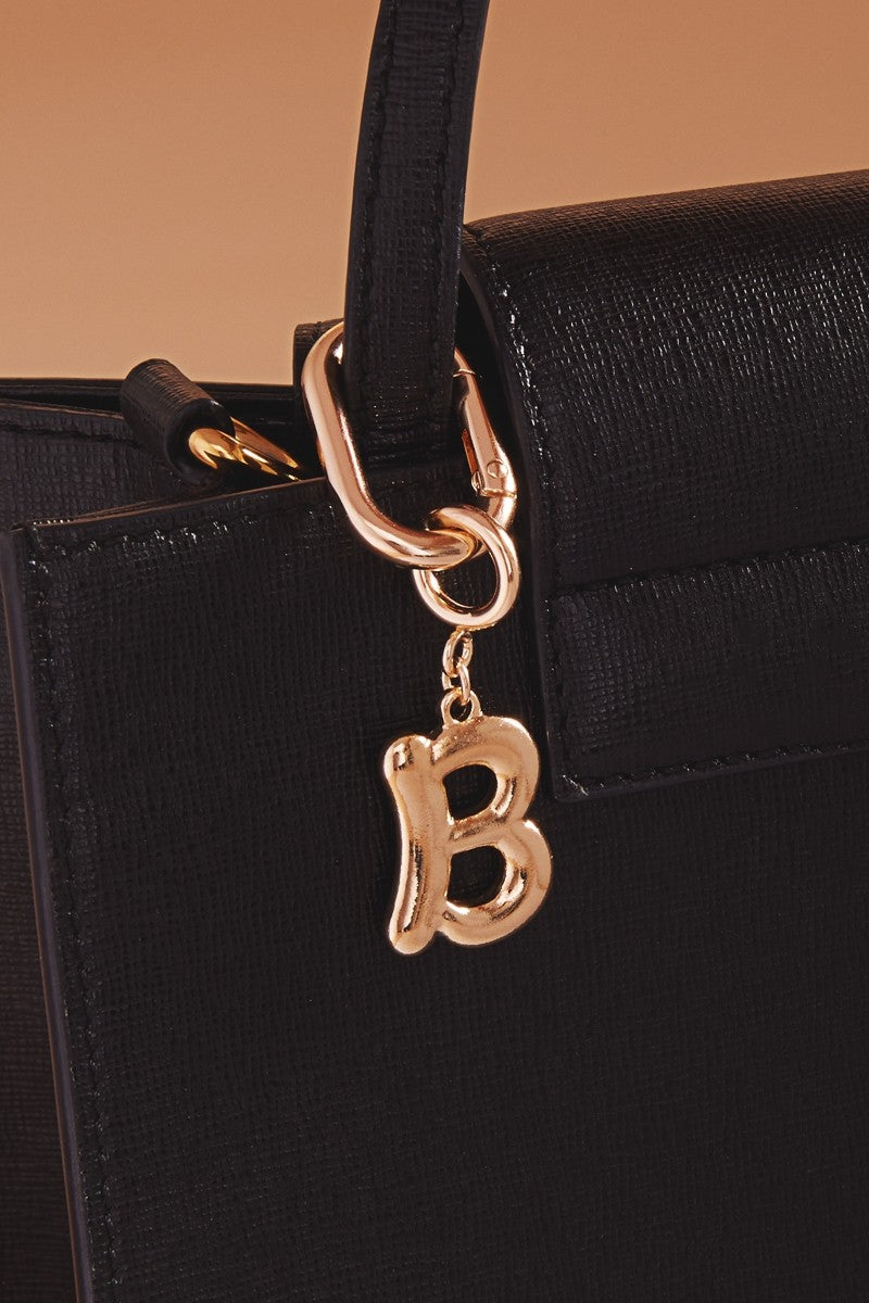 Initial Bag Charm Keychain