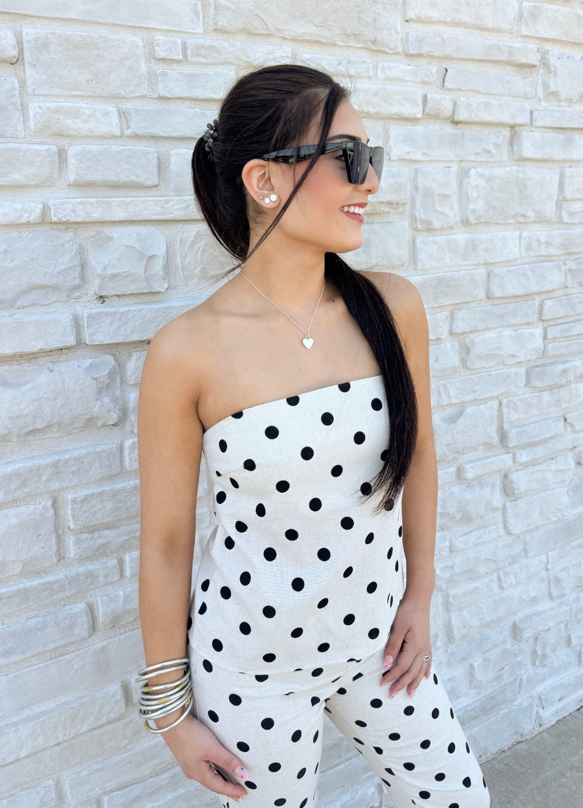 Button Down Back Tube Top
