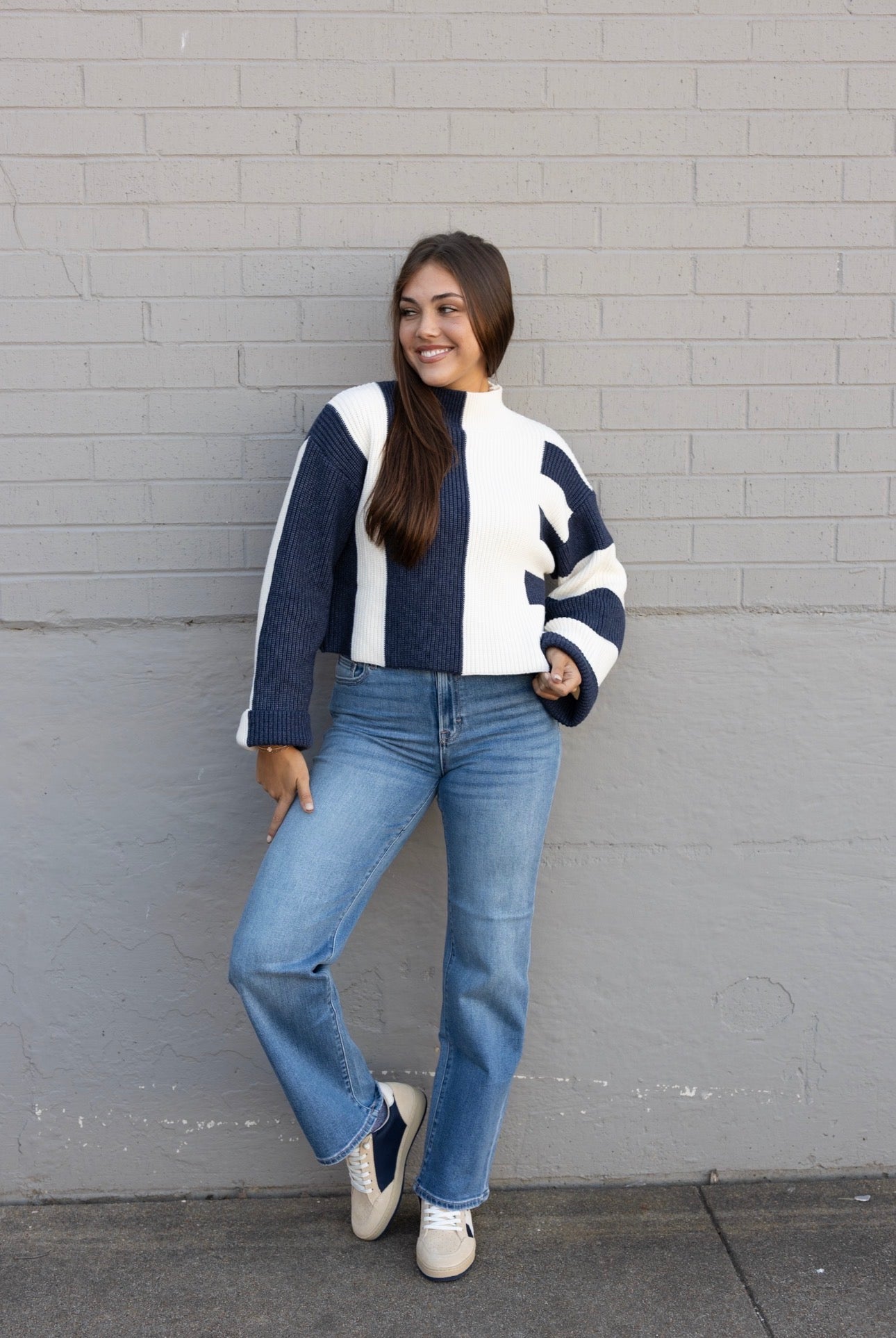 KNOW IT SPLIT WOVEN SWEATER