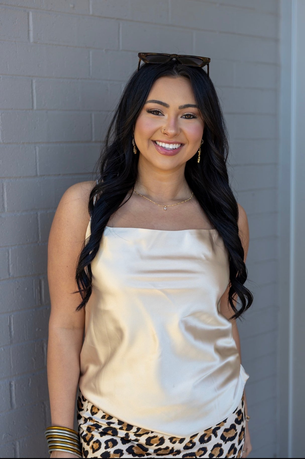 Rhinestone Strip Cami Top