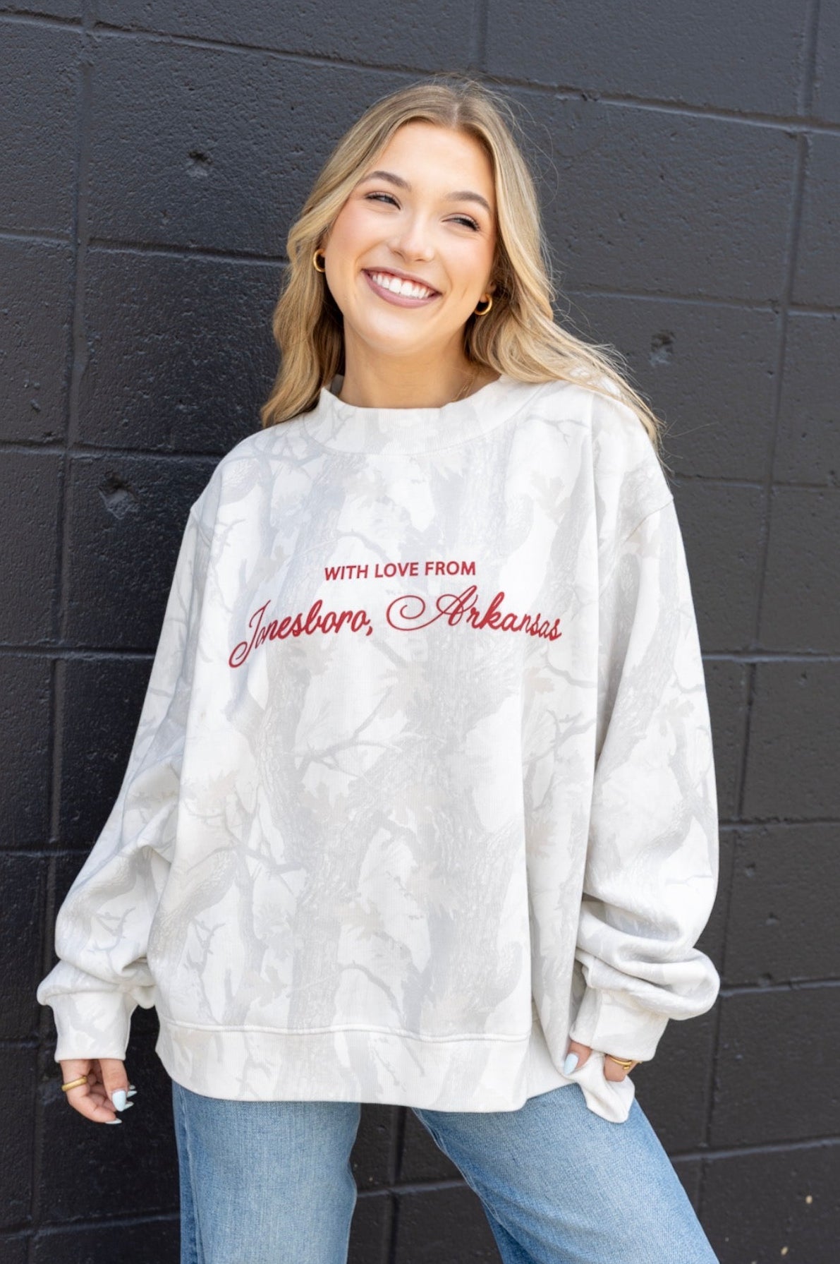 With Love From Jonesboro Camo Mockneck