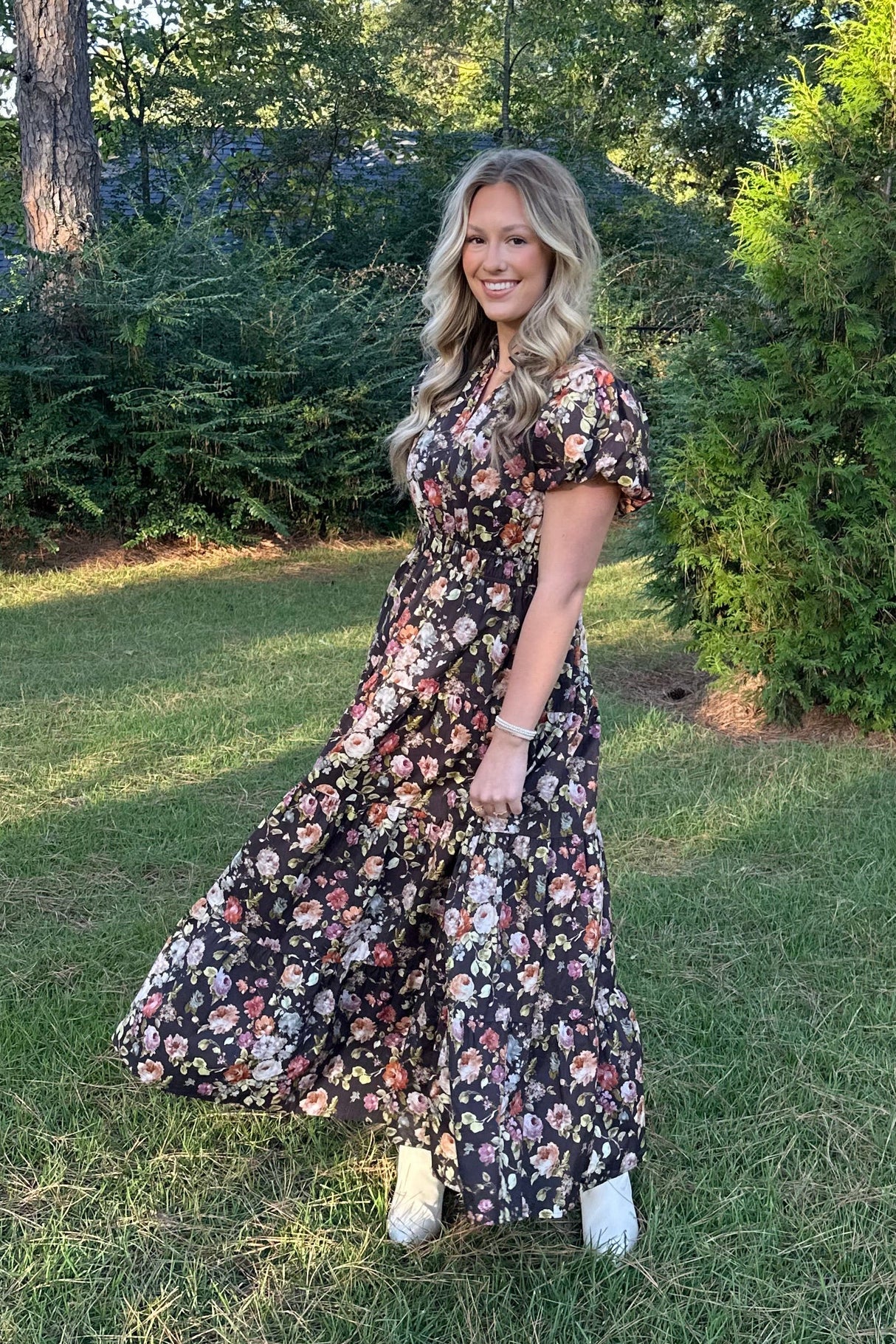 DEVON FLORAL MIDI DRESS
