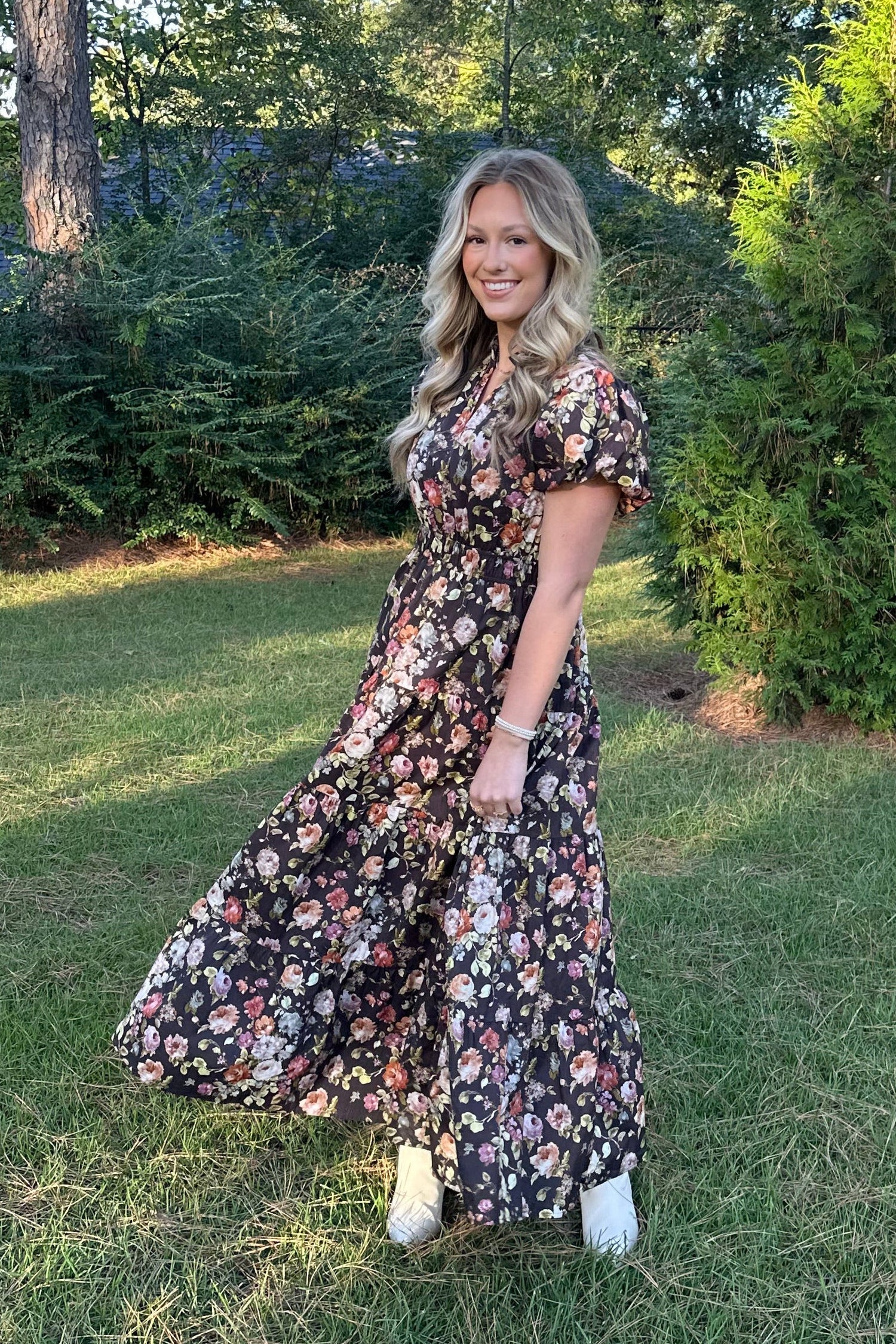 DEVON FLORAL MIDI DRESS