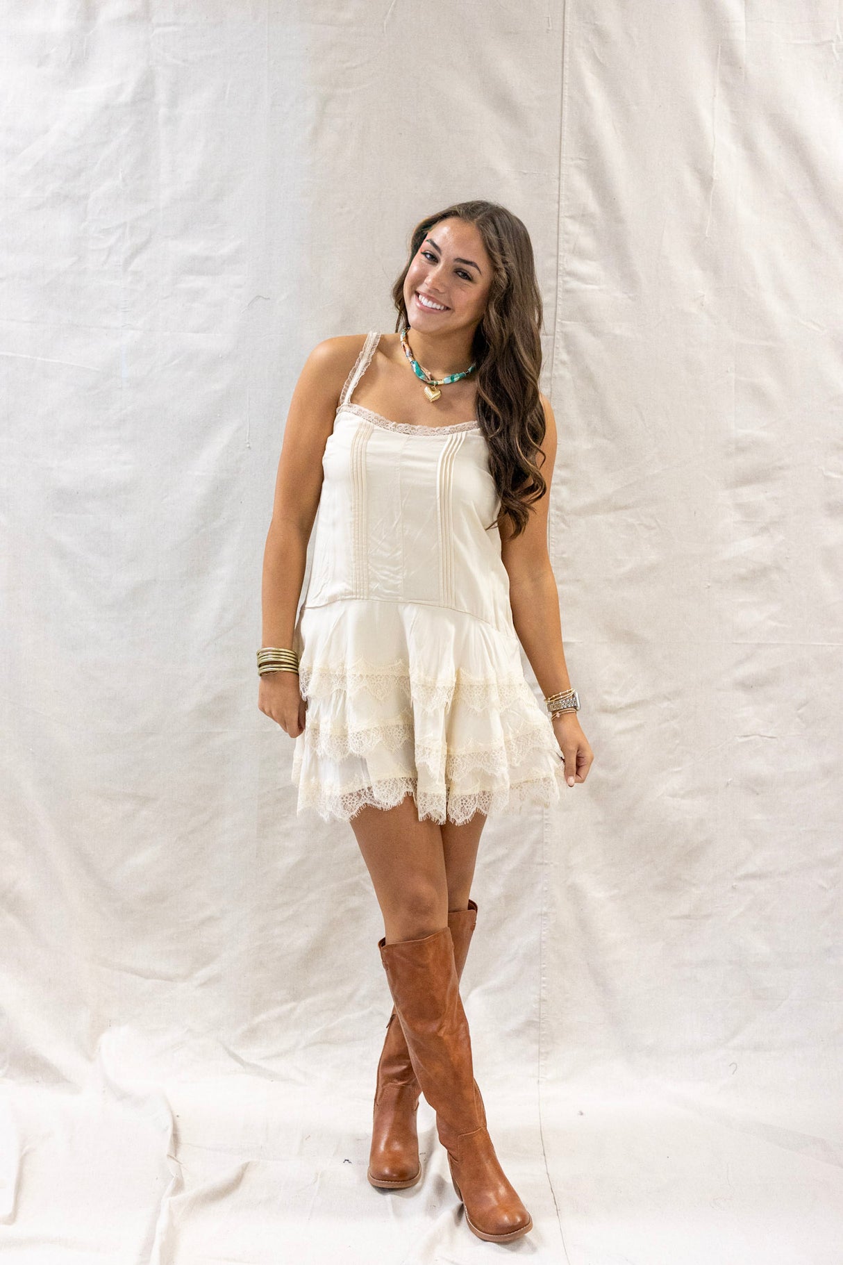 LACE MINI SLIP DRESS
