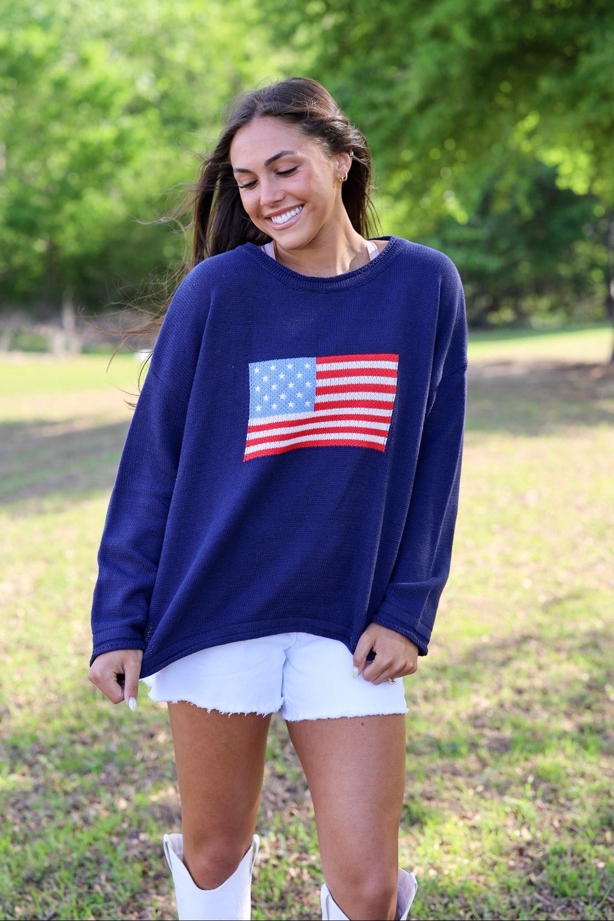 Flag Print Sweater