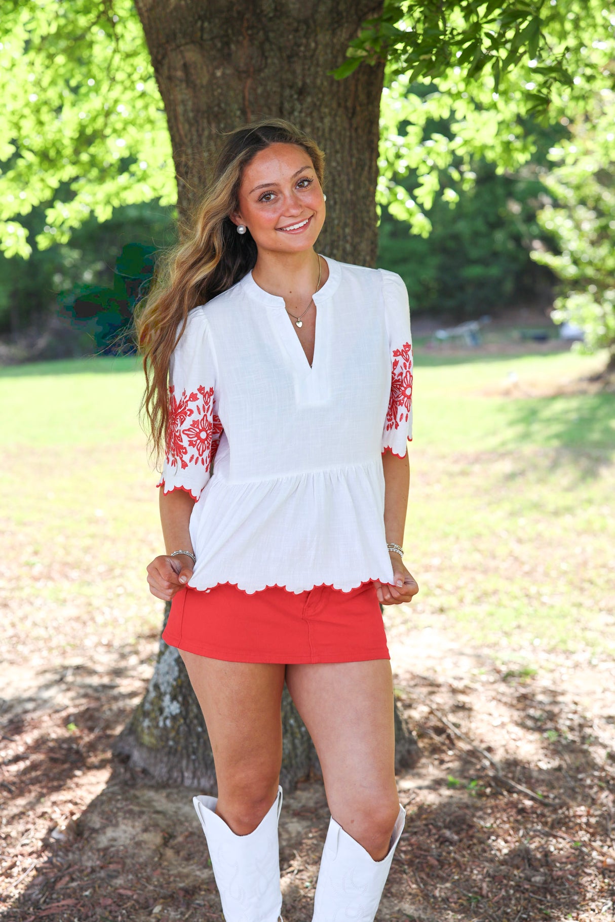 Melanie Peplum Blouse