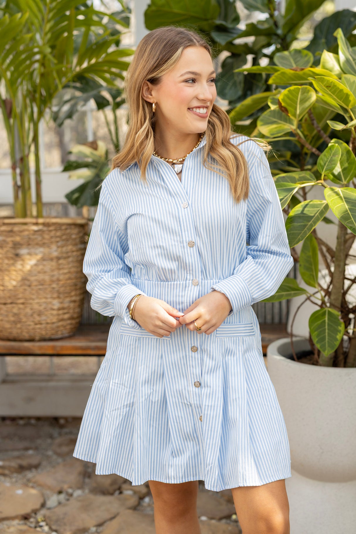 Business Button Up Dress