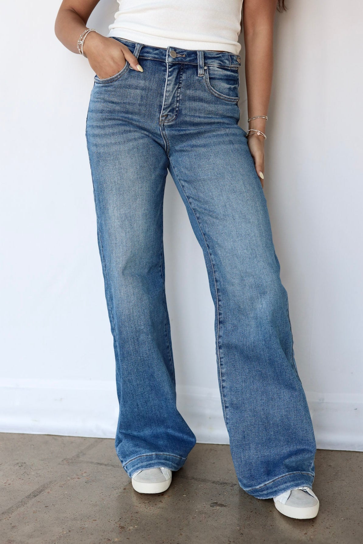 Cora High Rise Wide Adjustable Jeans