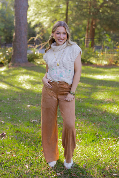 CROPPED TURTLENECK SWEATER