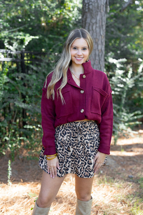 LEOPARD MINI SKIRT