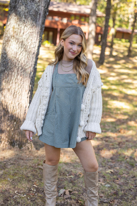 PERI PLAID RELAXED ROMPER