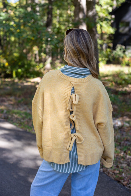 TIE BACK MINI SWEATER