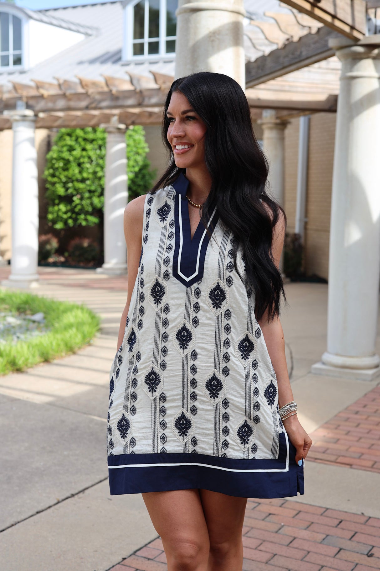 Cady Contrast Collar Dress