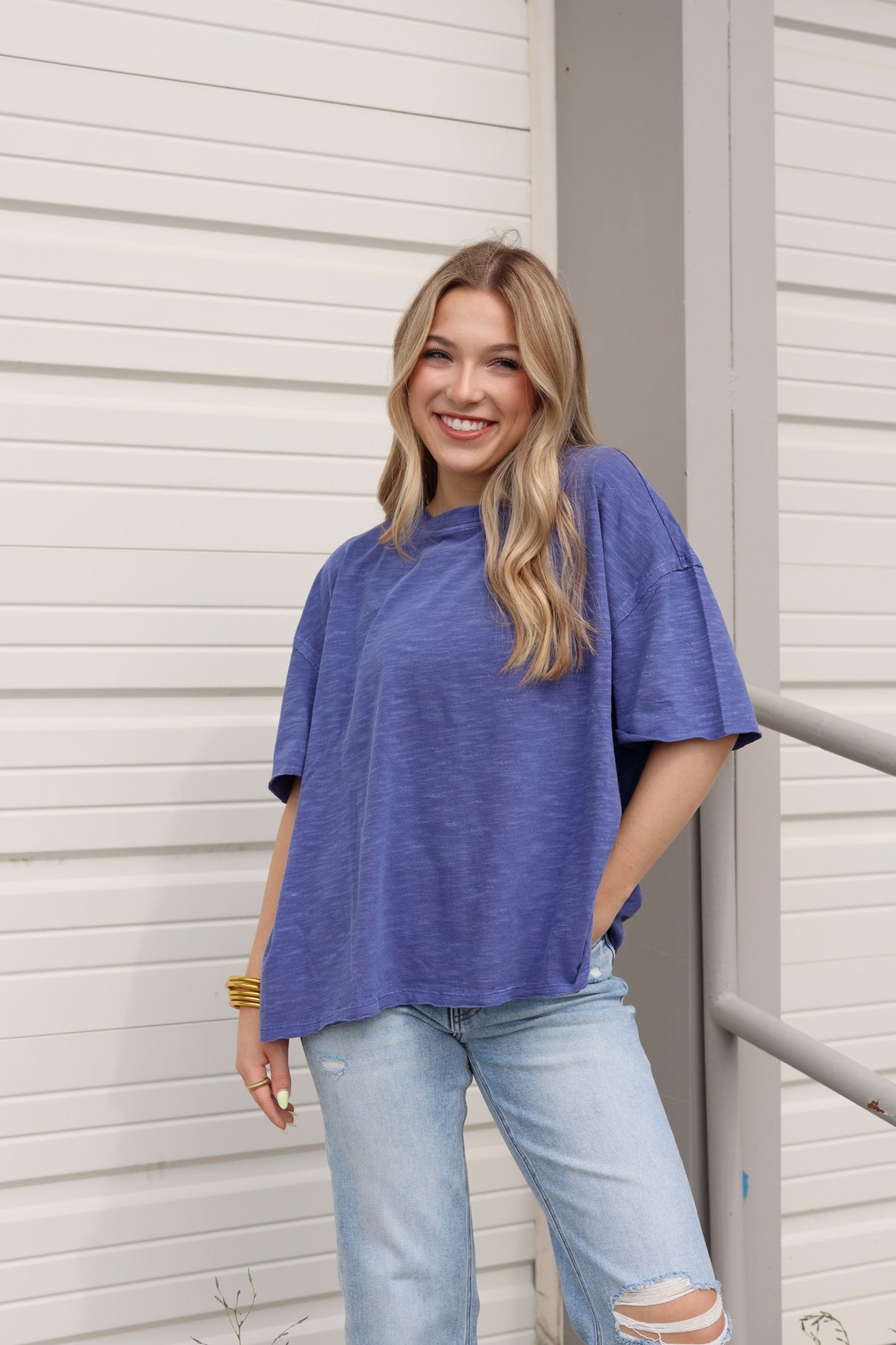 Drop Shoulder Basic Tee (Multiple Colors)