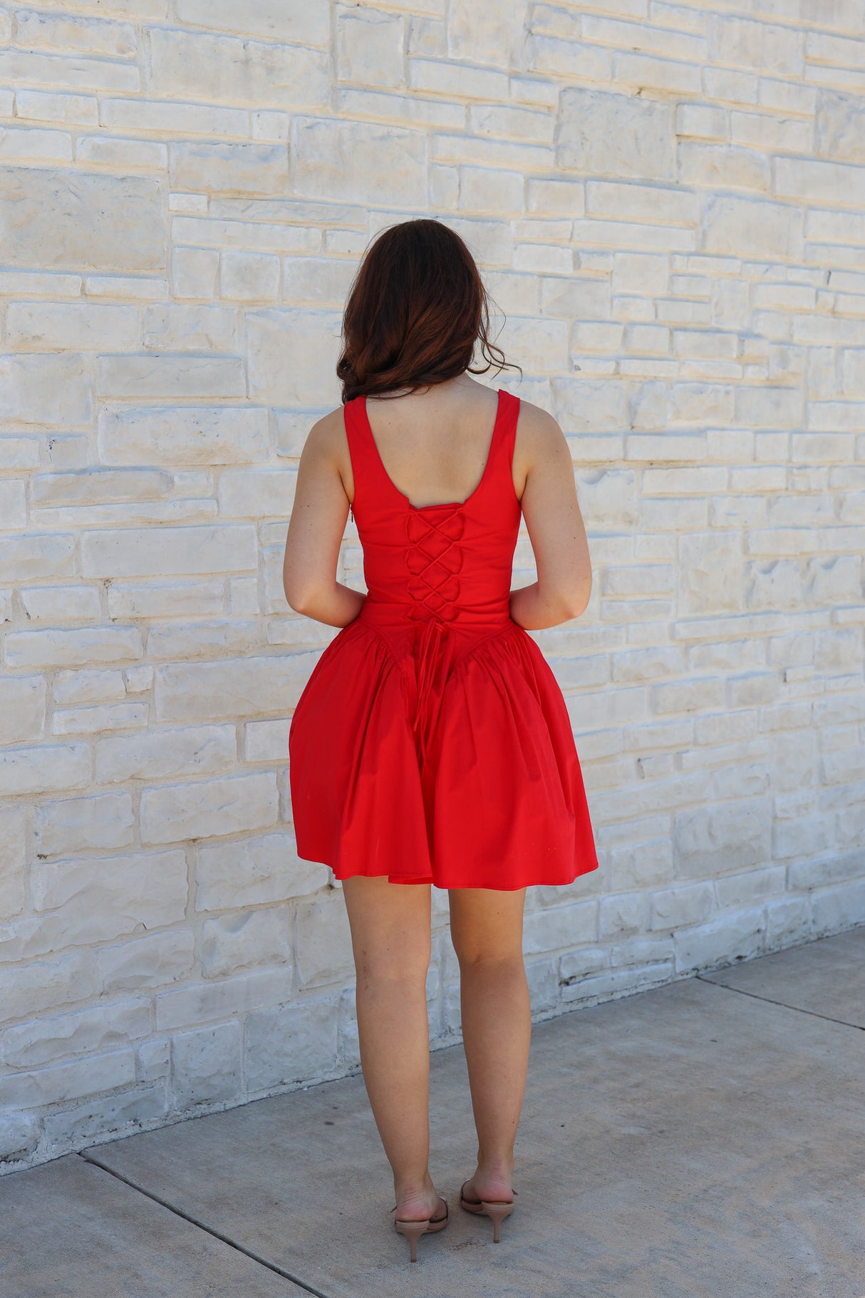 HARLOW POPLIN CORSET DRESS