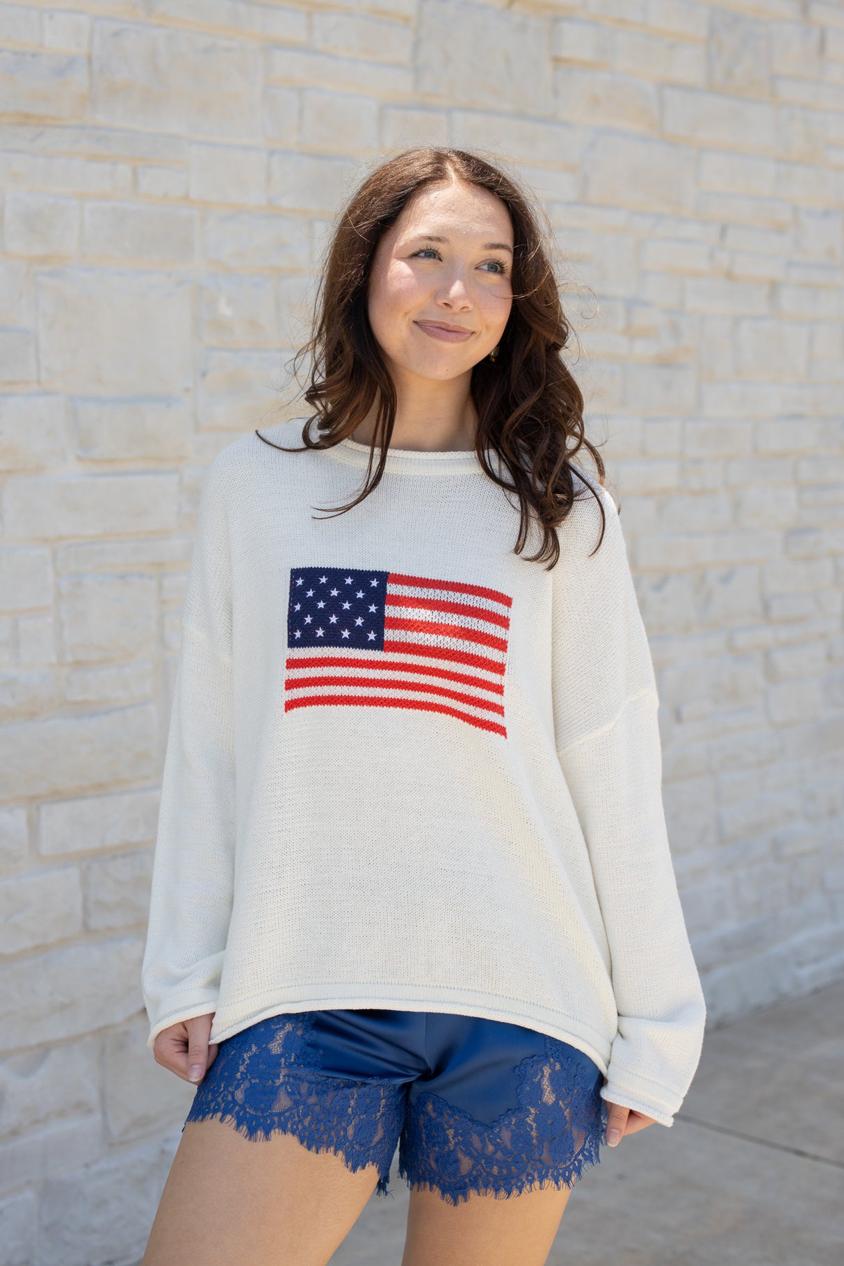 FLAG SWEATER TOP