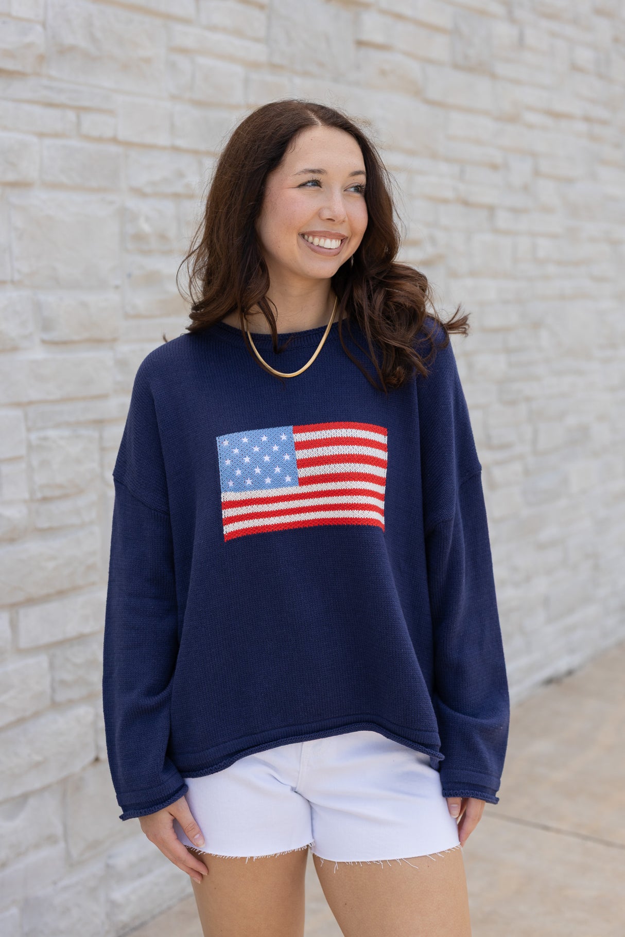 FLAG SWEATER TOP