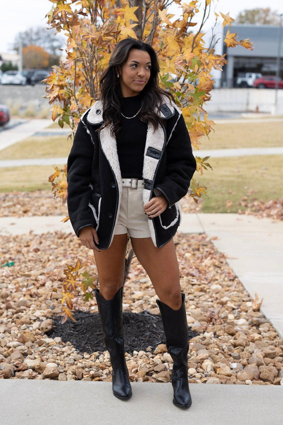 Sherpa Suede Contrasr Jacket (Reversible)