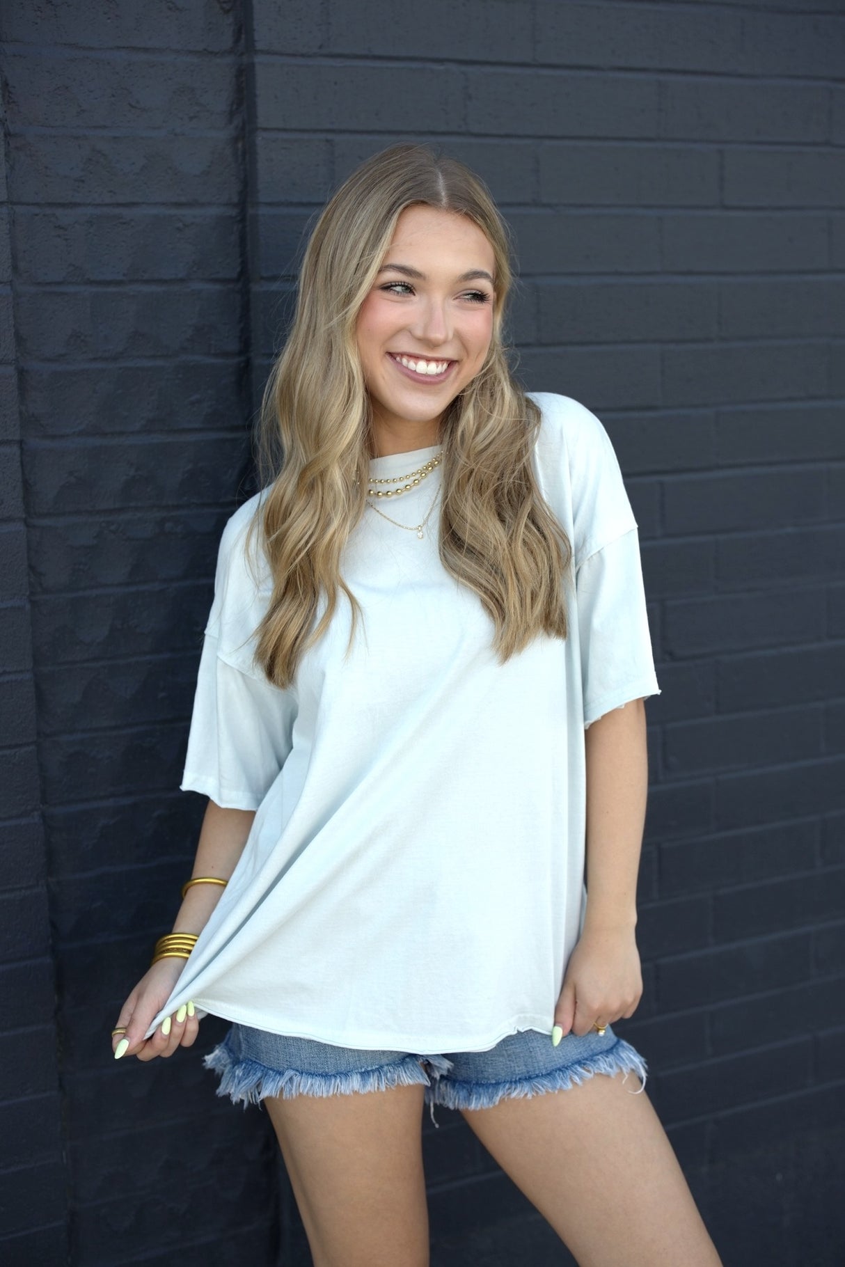 Washed Cotton Box Tee