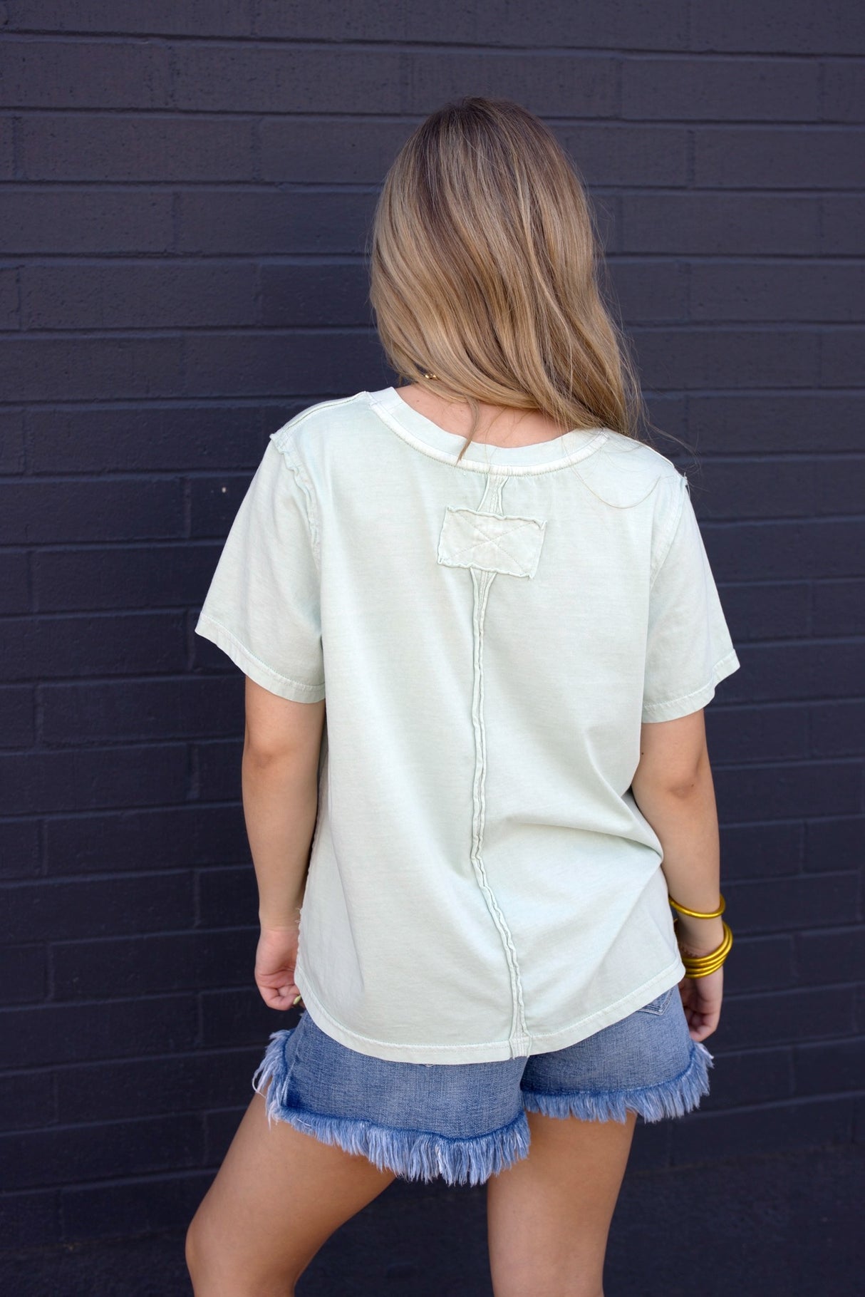 Pigment Washed Cotton Tee