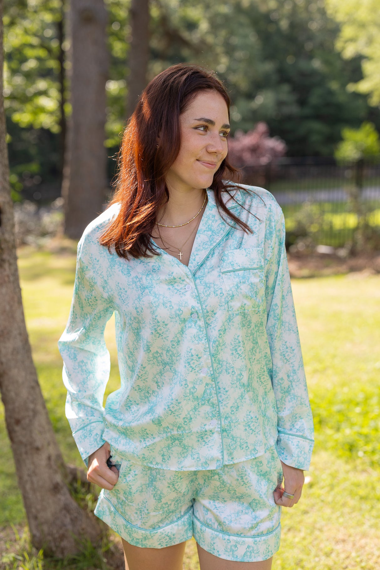 Toile Satin Pj Top