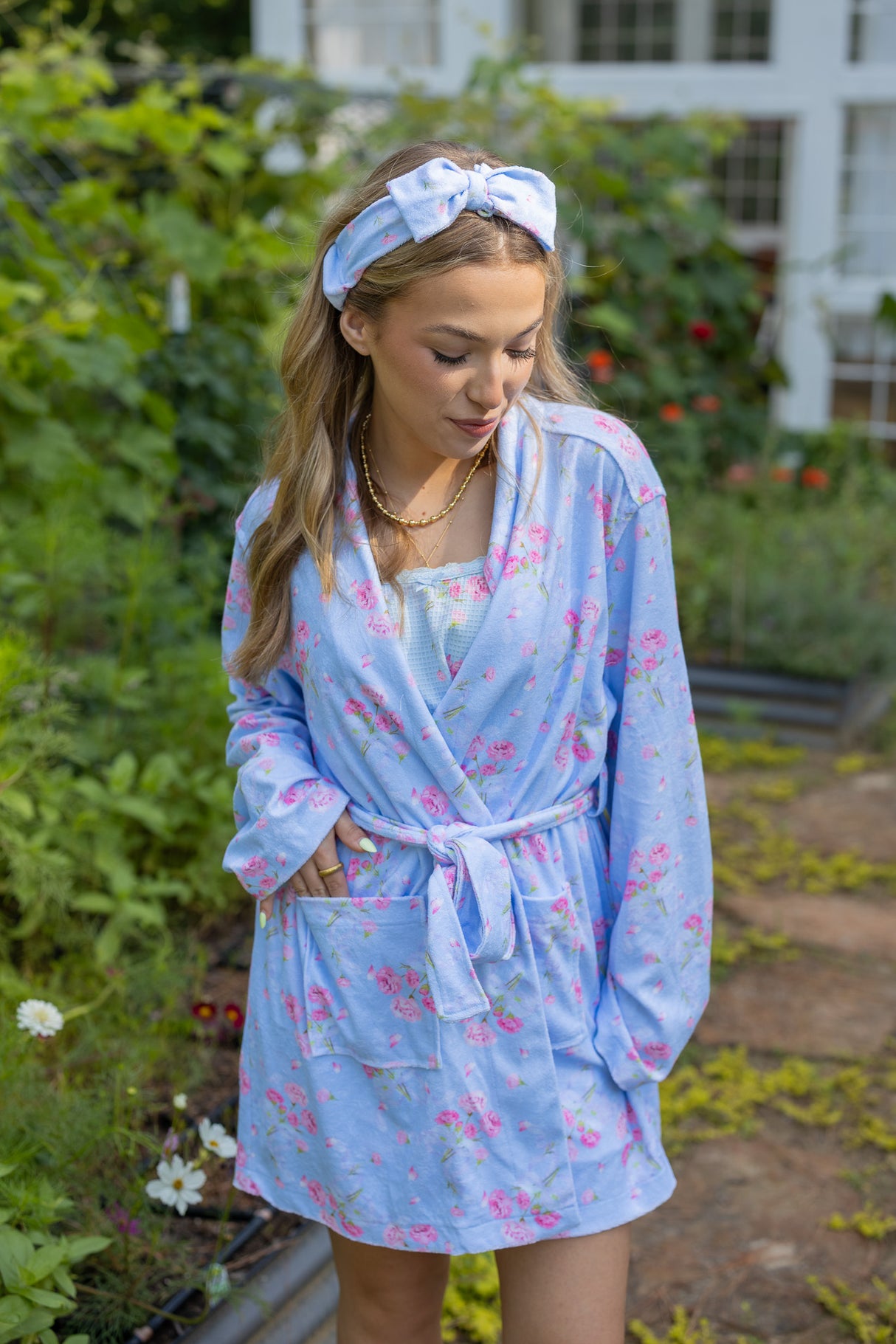 Floral Fleece Robe