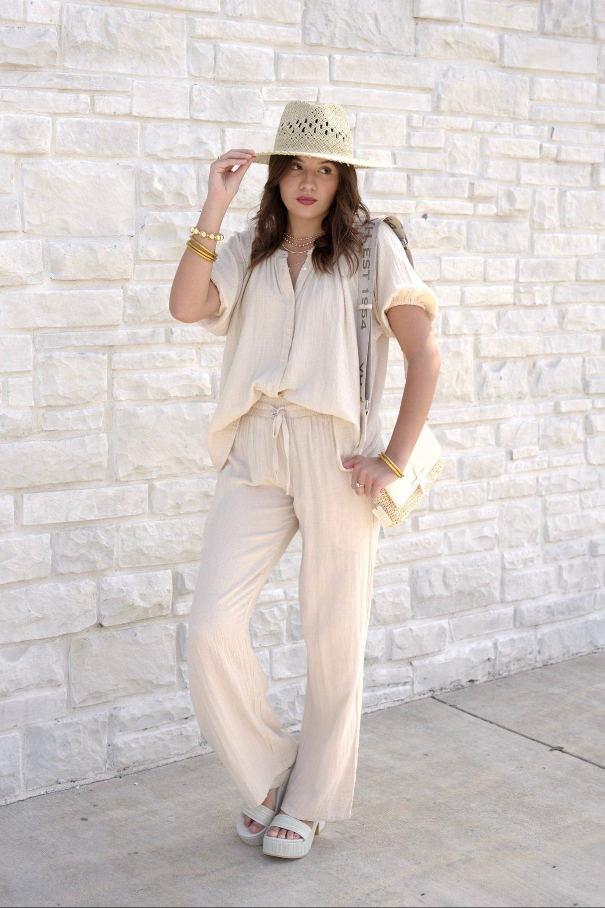 Smocked Waistband Pants