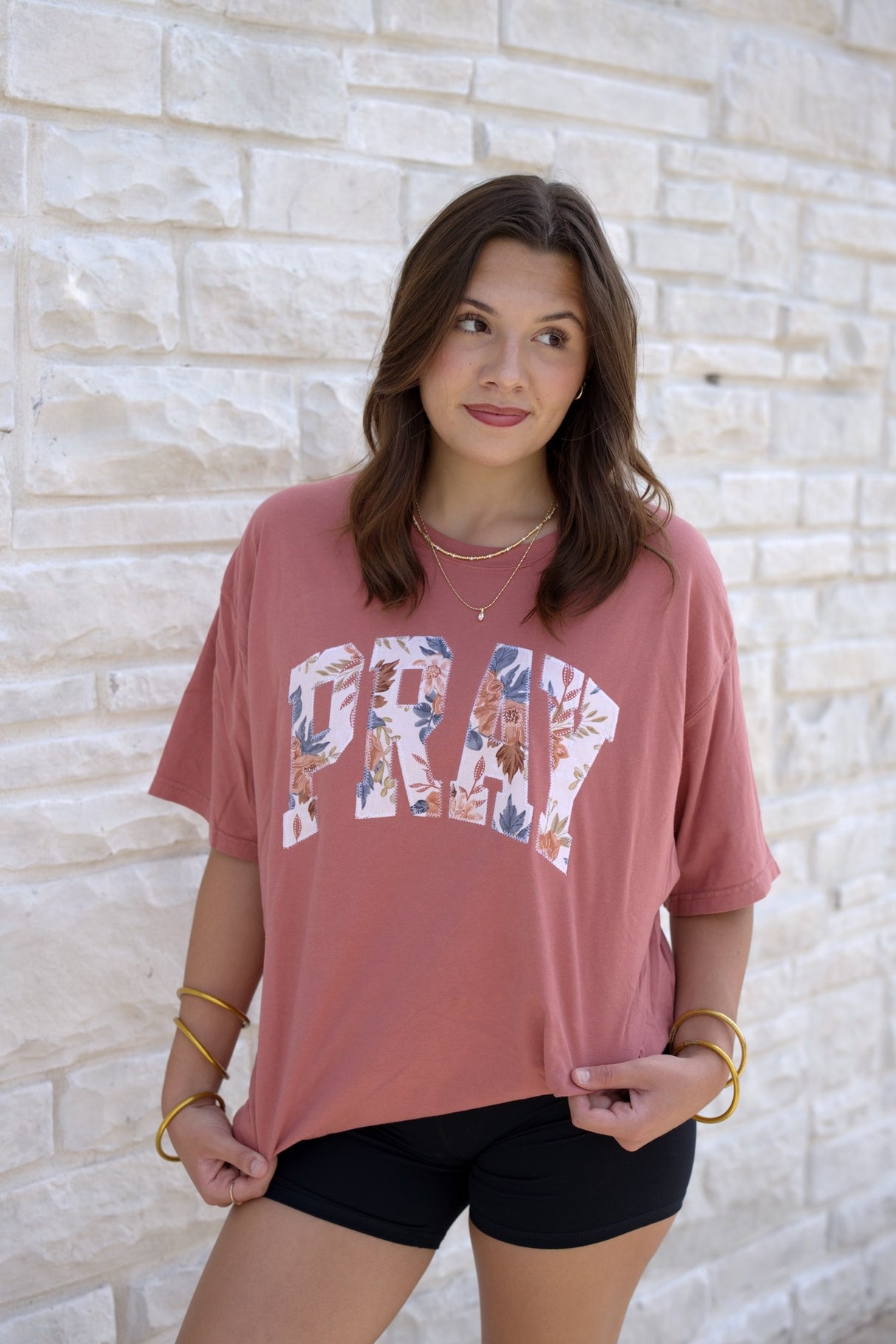 Pray Patchwork Tee