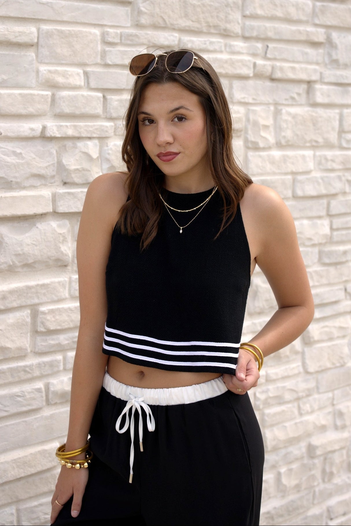 Retro Line Sleeveless Top