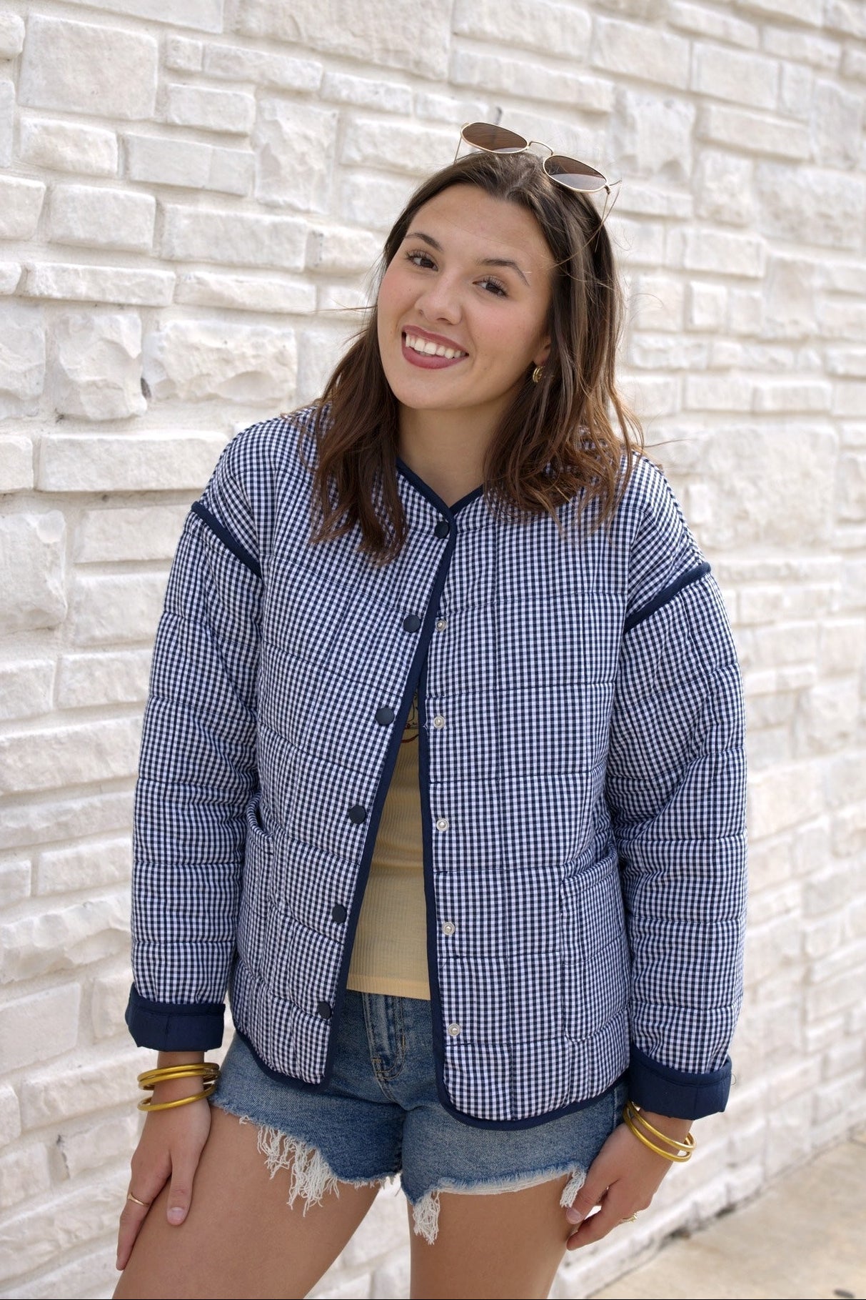 Gingham Quilted Jacket