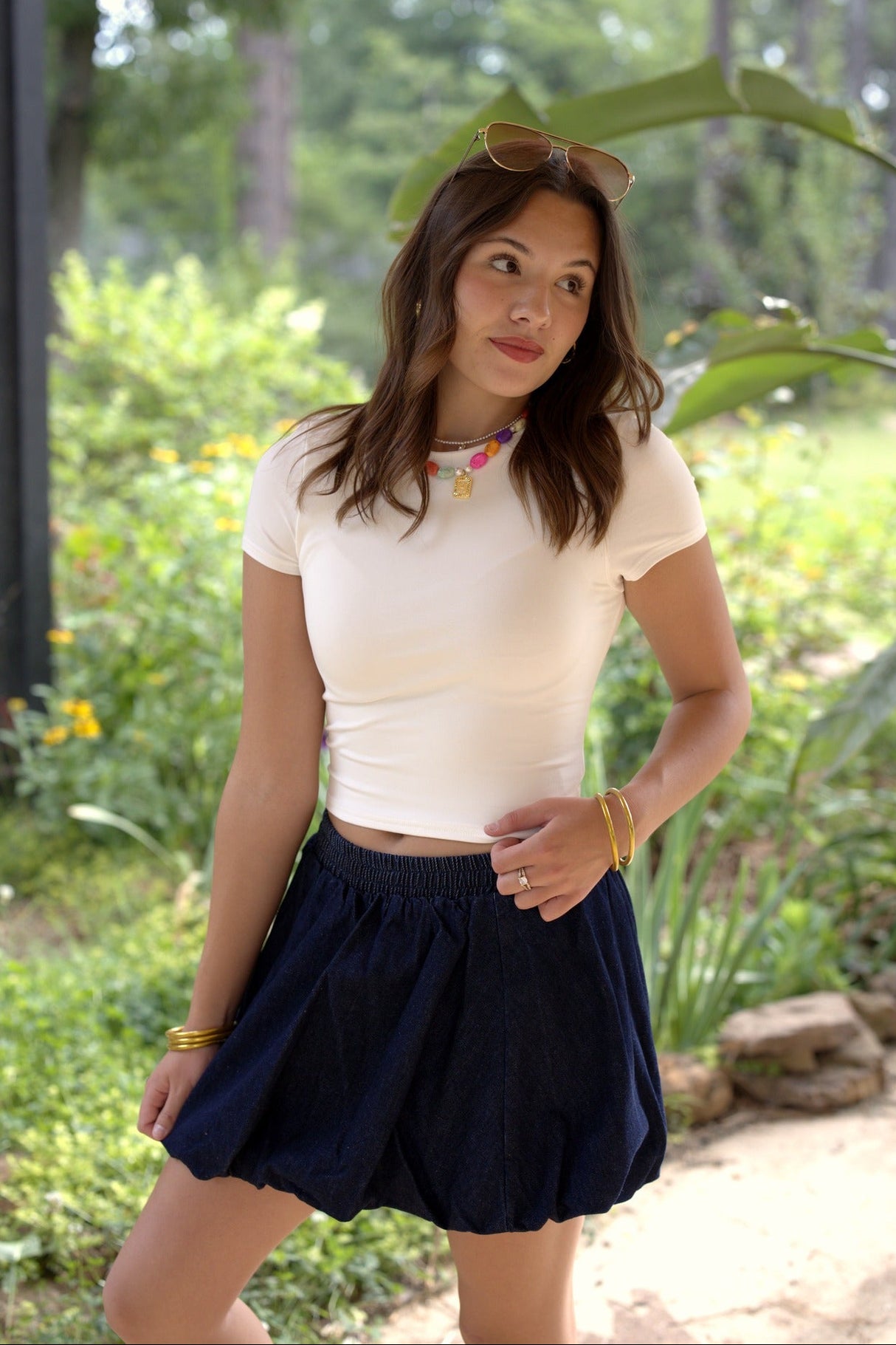 Denim Bubble Skirt