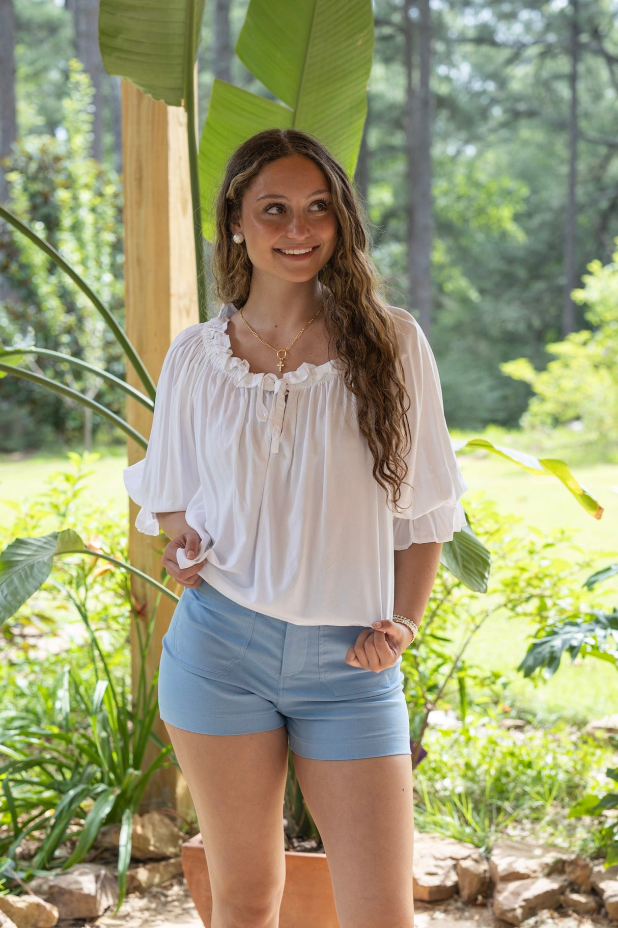 Sail Away Off Shoulder Top