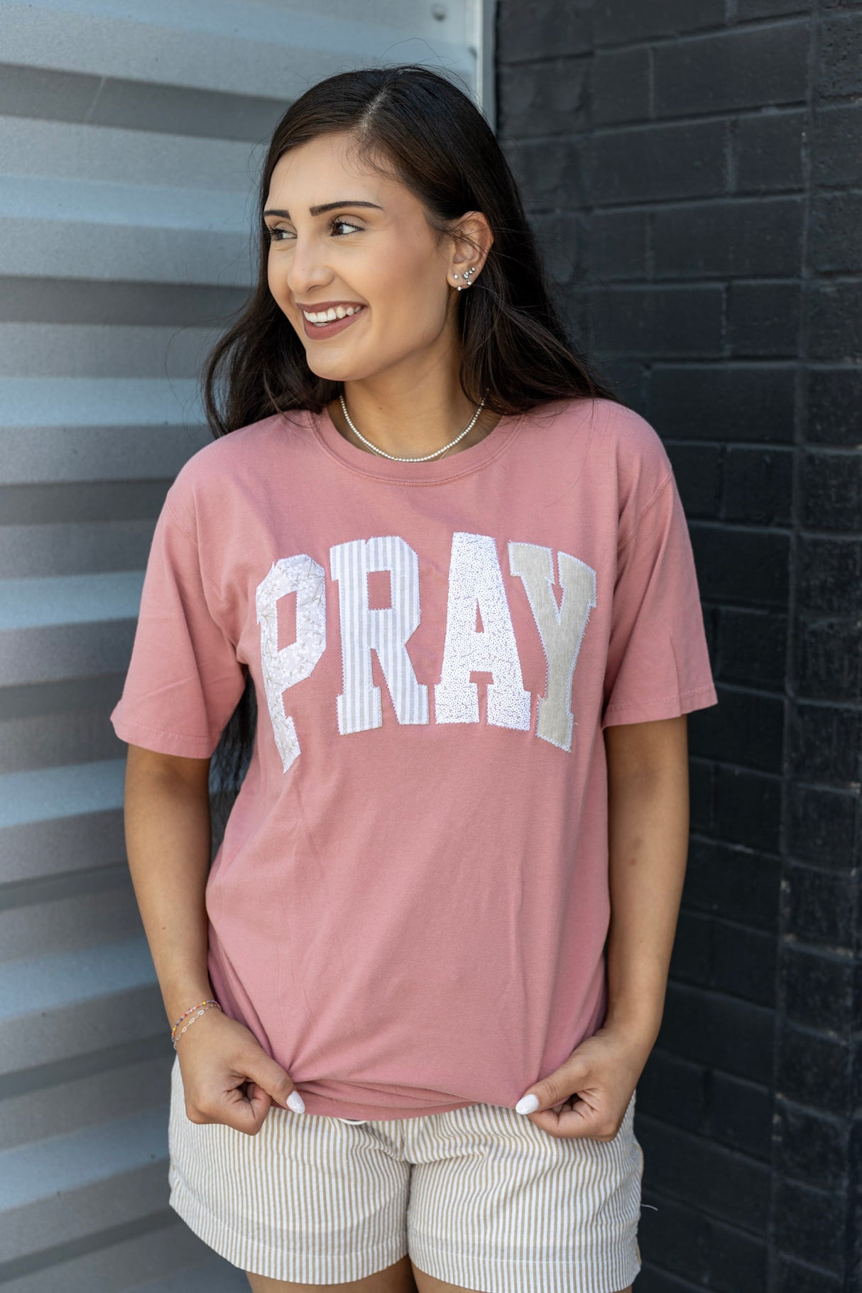 Quilted Pray Tee