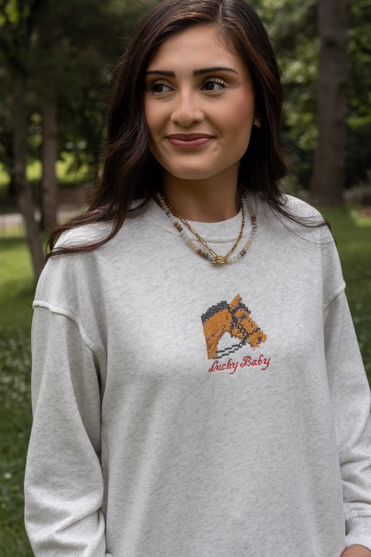 Lucky Baby Horse Crewneck Sweatshirt