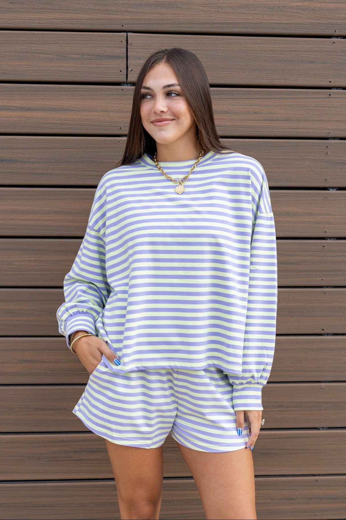 Semi Crop Striped Tee