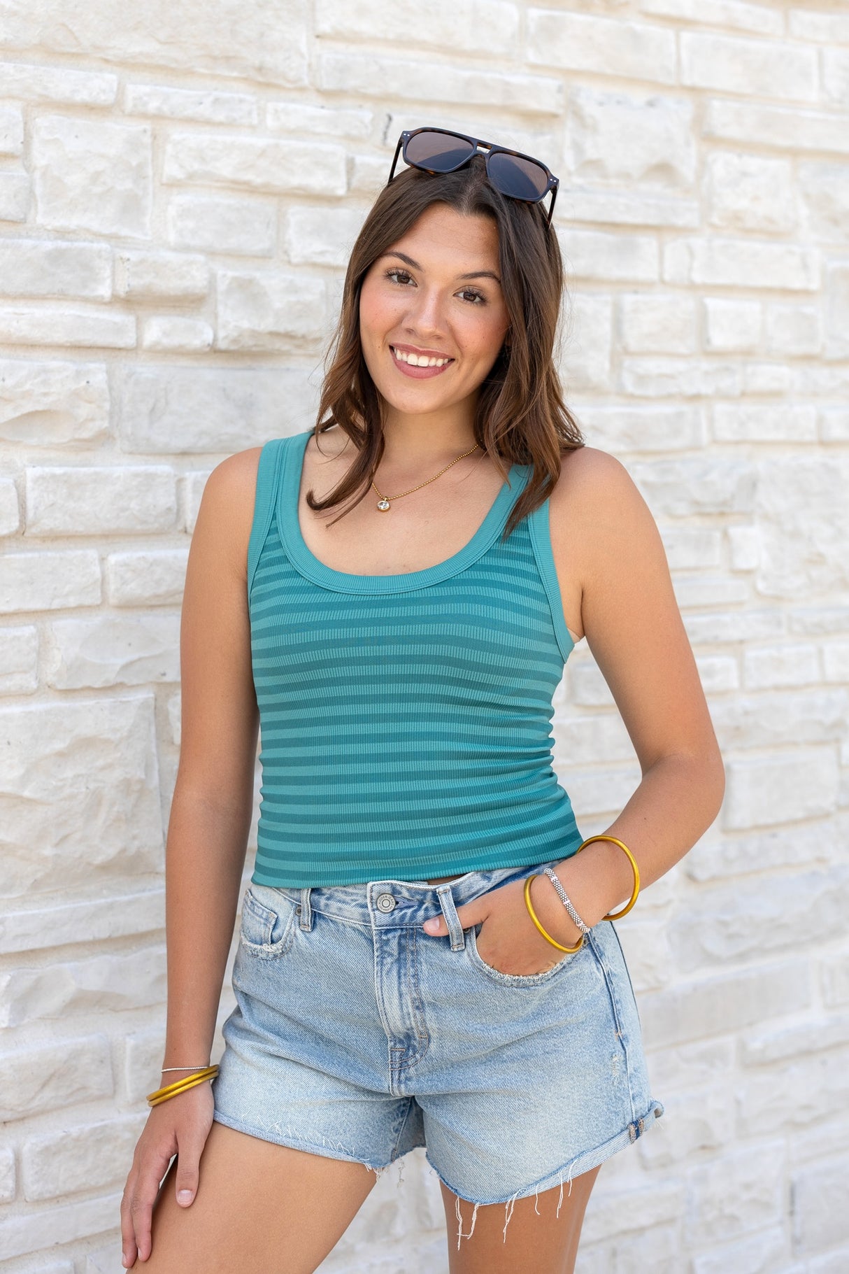 Reversible Striped Tank Top