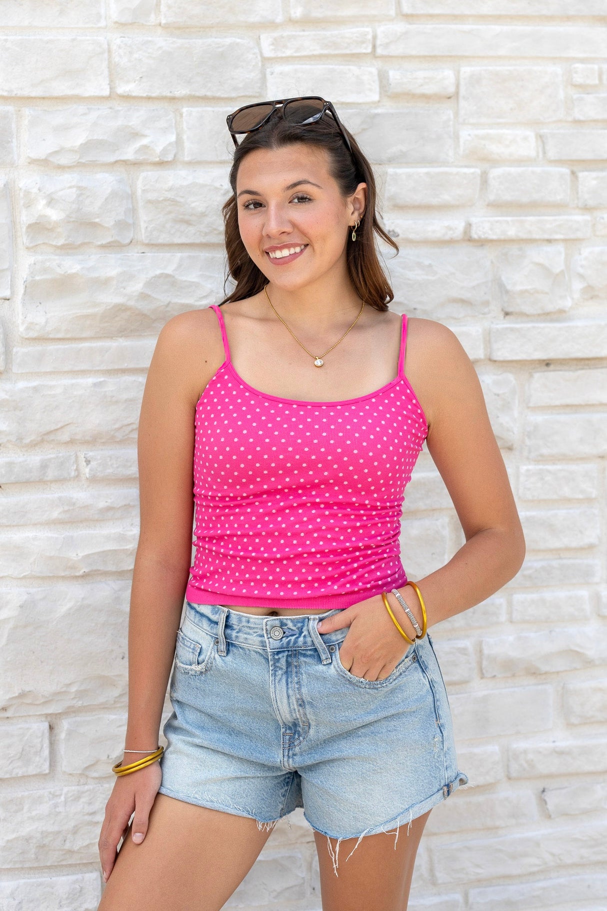 Polka Dot Strap Cami