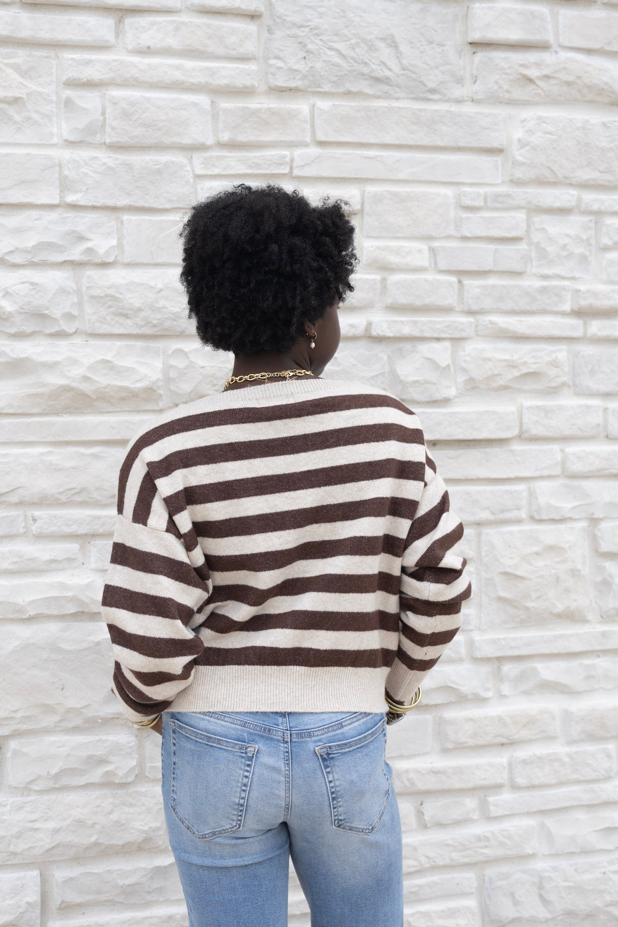 Striped Boat Neck Sweater