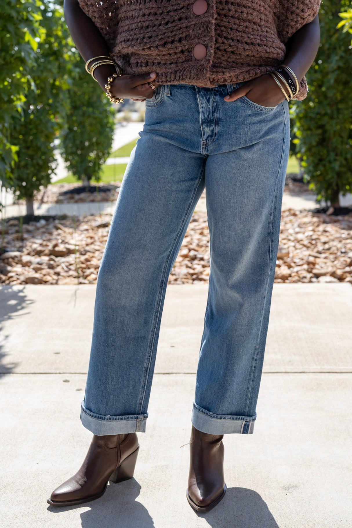 Salvage Stretch Cuff Straight