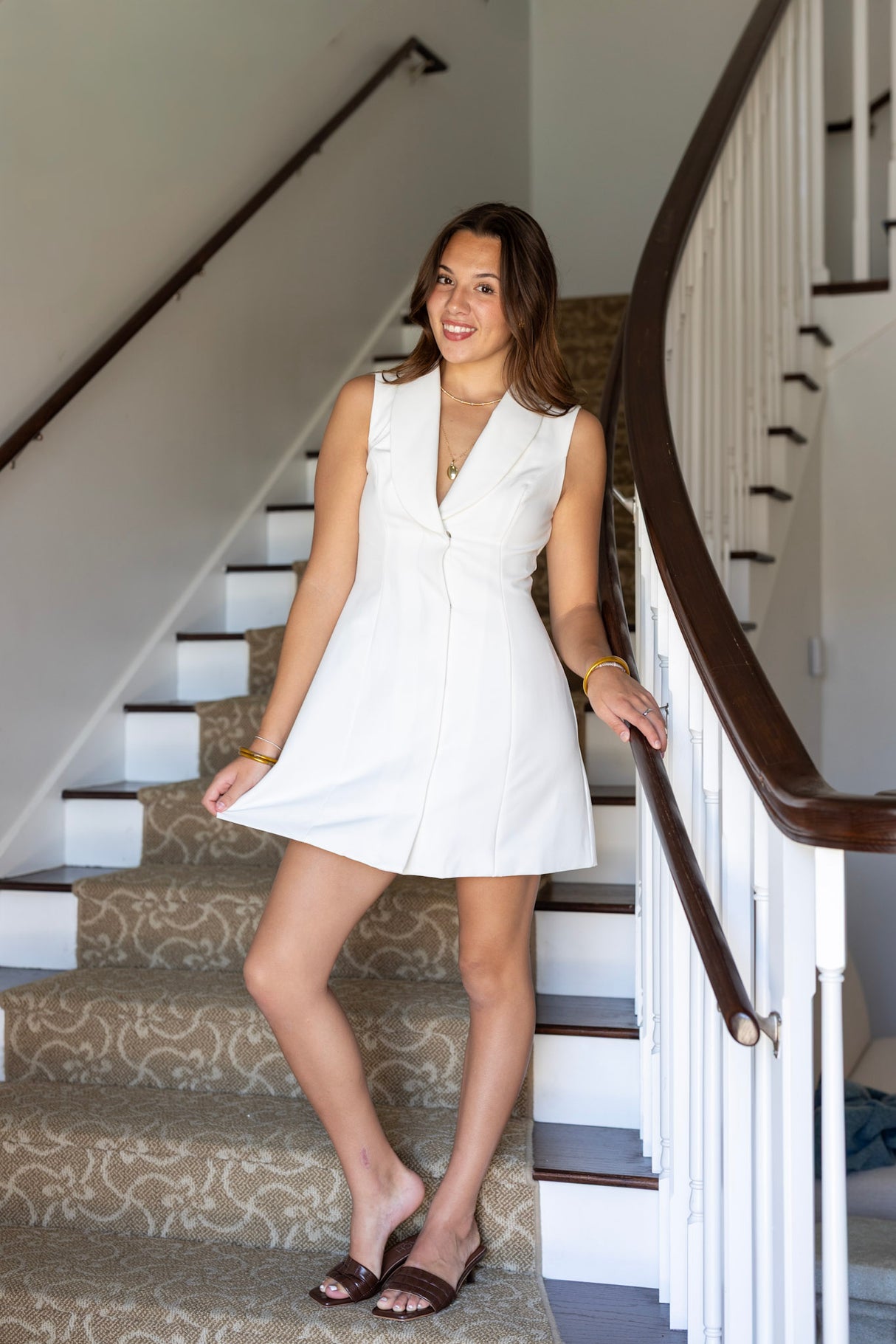 Plunge V-Neck Tuxedo Mini