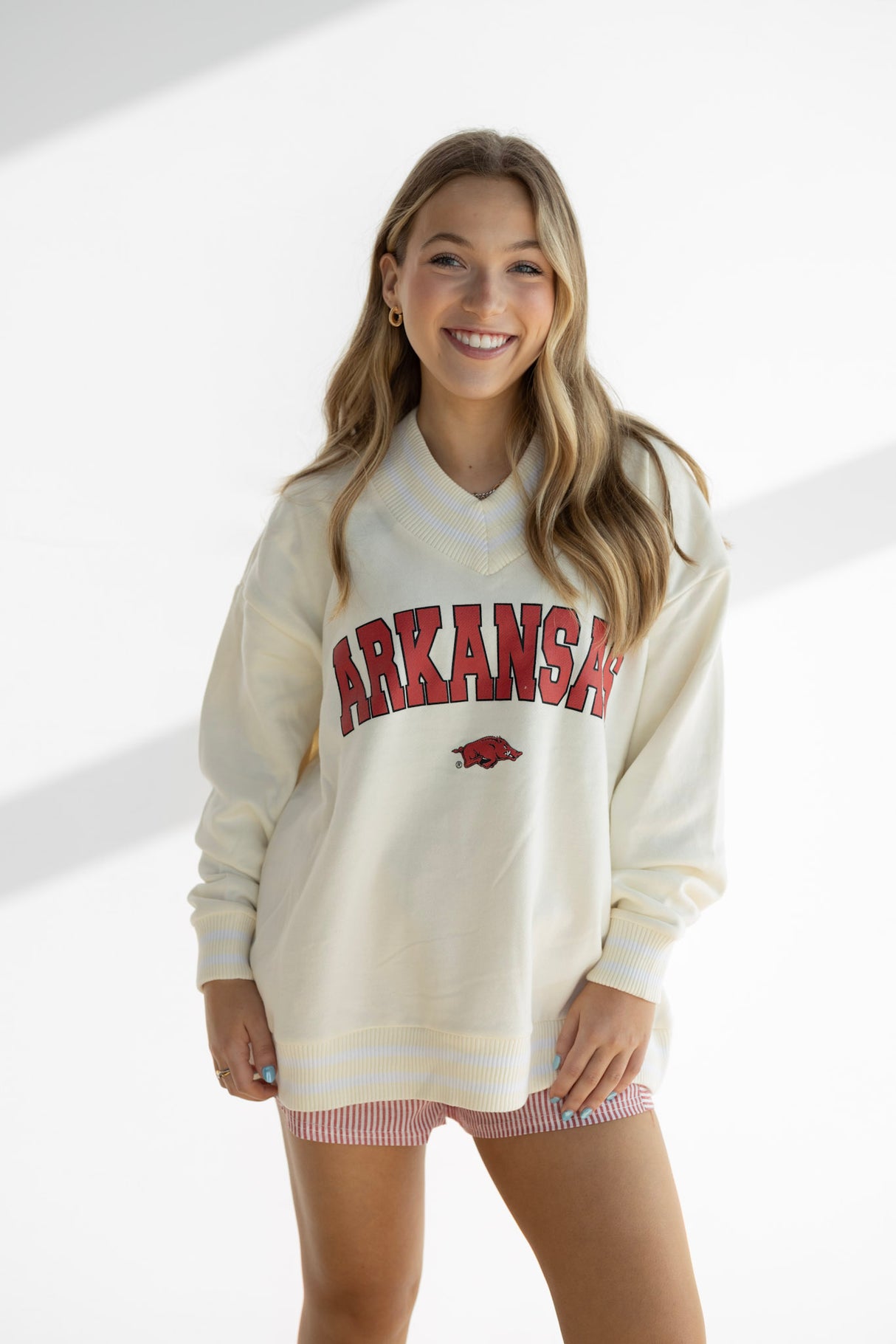 ARKANSAS LETTERMAN PULLOVER