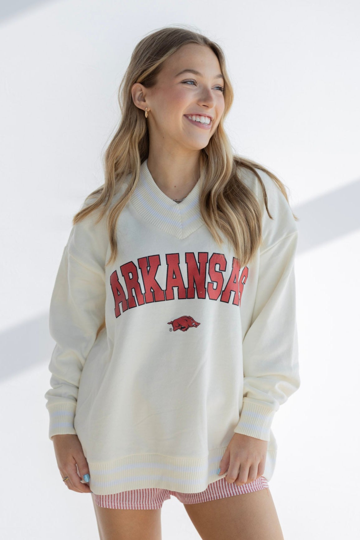 ARKANSAS LETTERMAN PULLOVER