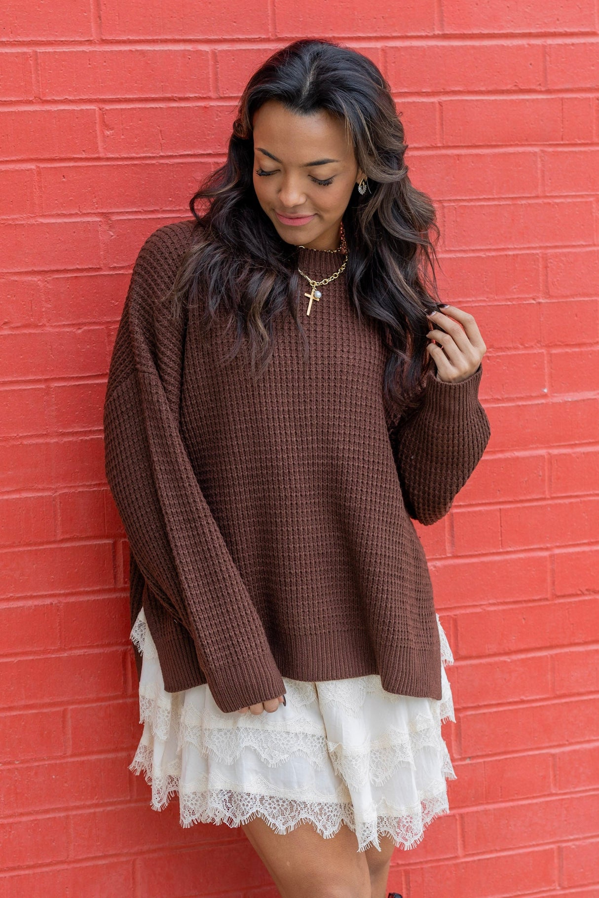 Round Neck Long Sleeve Sweater (Multiple Colors)